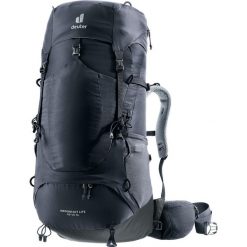 Plecak trekkingowy damski Deuter Aircontact Lite 45 + 10 SL - black/graphite. Czarne plecaki damskie Deuter, bez wzorów, sportowe. Za 849.99 zł.