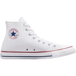 Trampki Converse Chuck Taylor All Star Hi. Białe obuwie sportowe damskie Converse, bez wzorów, retro, bez zapięcia. Za 313.99 zł.