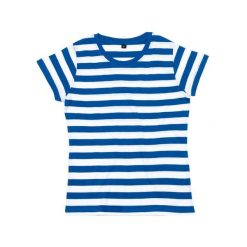 T-shirt Damski W Paski. Białe t-shirty damskie MANTIS, bez wzorów, casualowe, bez kołnierzyka. Za 65.99 zł.