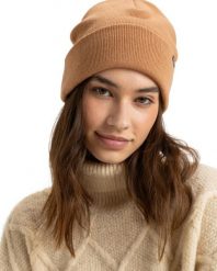 Czapka z mankietem dla Kobiety TROPICAL SNOW Brązowy. Brązowe czapki i kapelusze damskie Roxy, bez wzorów, z dzianiny. Za 89.00 zł.
