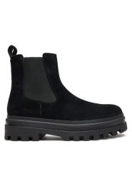 Calvin Klein Jeans Sztyblety Lugged Chelsea Boot Hr Su YM0YM01067 Czarny. Czarne botki męskie Calvin Klein Jeans, bez wzorów, z jeansu, bez zapięcia. Za 449.99 zł.