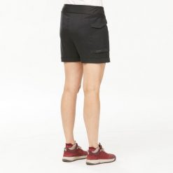 Spodenki turystyczne damskie Quechua NH500 Regular. Czarne szorty sportowe damskie QUECHUA, xl, bez wzorów, z materiału, sportowe, trekkingowe. Za 79.99 zł.