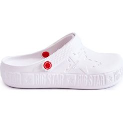 Męskie Lekkie Klapki Big Star II175003 Białe. Białe klapki męskie z tworzywa sztucznego, biznesowe. Za 131.88 zł.