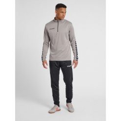 Bluza Hummel demi-zip hmlAUTHENTIC. Szare bluzy sportowe męskie Hummel, m, bez wzorów, z materiału, bez kaptura, na fitness i siłownię. Za 160.00 zł.