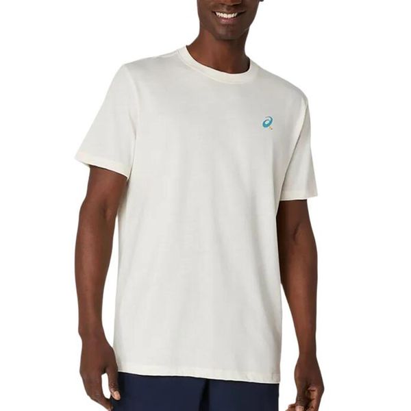 Koszulka Asics Court Graphic. Białe koszulki sportowe męskie Asics, bez wzorów, bez kołnierzyka, bez ramiączek, tenisowe. Za 189.50 zł.