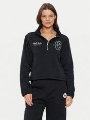 Converse Bluza Retro 10027566-A01 Czarny Regular Fit. Czarne bluzy damskie Converse, m, bez wzorów, z bawełny, bez kaptura. Za 249.99 zł.