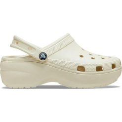 Chodaki damskie Crocs Classic Platform Clog. Białe klapki damskie Crocs, bez wzorów, sportowe, bez obcasa. W wyprzedaży za 161.97 zł.