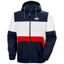 Kurtka wodoodporna Helly Hansen Koster. Niebieskie kurtki męskie Helly Hansen, m, bez wzorów, z materiału, bez kaptura. Za 586.00 zł.