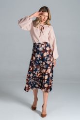 Trapezowa Spódnica z Florystycznym Wzorem - Wzór 126. Spódnice damskie Figl, m, bez wzorów, z materiału, trapezowe. Za 249.00 zł.