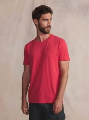 T-shirt TBS Piere. Czerwone t-shirty damskie TBS, xl, bez wzorów, z bawełny, klasyczne, bez kołnierzyka. Za 129.50 zł.