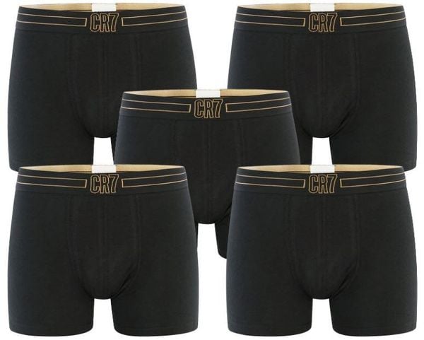 CR7 Cristiano Ronaldo Bokserki 5-pack – Czarny/Złoty, Rozmiar M. Czarne bokserki męskie Cruyff, m, bez wzorów, z bawełny. Za 228.99 zł.