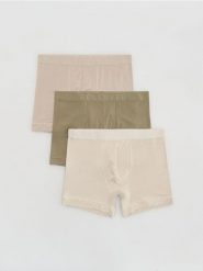 3 pack bokserek Long z wiskozy - beżowy. Brązowe bokserki męskie Reserved, l, bez wzorów, z wiskozy. Za 79.99 zł.