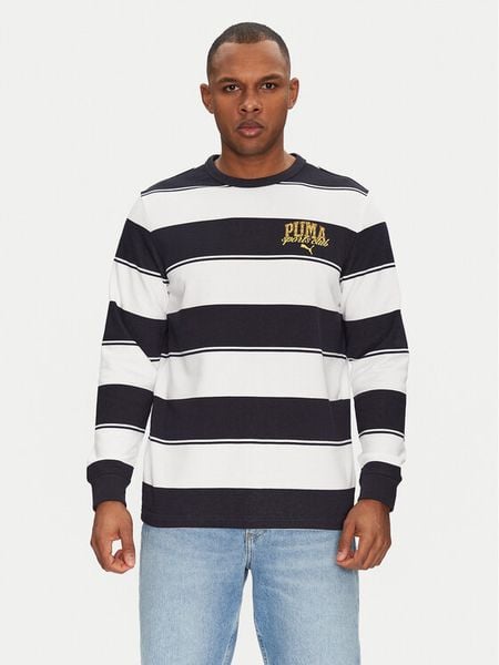 Puma Bluza Class Striped 684647 Granatowy Regular Fit. Niebieskie bluzy męskie Puma, m, bez wzorów, z bawełny, bez kaptura. Za 164.99 zł.