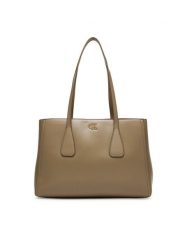 Calvin Klein Torebka Ck Medium Work Tote LV04F3442G Beżowy. Brązowe torebki do ręki damskie Calvin Klein, bez wzorów, ze skóry, bez dodatków. Za 649.99 zł.