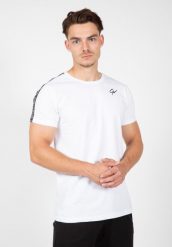 Koszulka fitness męska Gorilla Wear Chester T-shirt. Białe koszulki sportowe męskie GORILLA WEAR, m, bez wzorów, z bawełny, bez kołnierzyka, bez ramiączek, na fitness i siłownię. Za 171.00 zł.