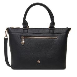 Torebka Beverly Hills Polo Club. Czarne torebki do ręki damskie Beverly Hills Polo Club, bez wzorów, klasyczne, bez dodatków. Za 229.99 zł.