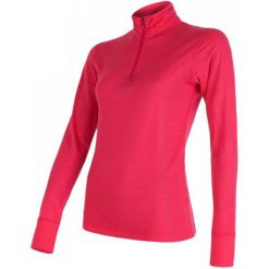Sensor Bluzka Termiczna Merino Wool Active W Zip Magenta M. Czerwone koszulki sportowe damskie Sensor, z wełny, z długim rękawem. Za 225.00 zł.