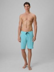 4F Spodenki plażowe boardshorty z filtrem UPF50+ męskie - turkusowe XXL. Niebieskie kąpielówki męskie 4f, m, bez wzorów, z materiału, na fitness i siłownię. Za 129.99 zł.