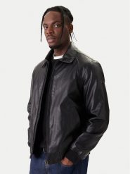 Guess Kurtka z imitacji skóry M6RL0A WJ260 Czarny Regular Fit. Czarne kurtki męskie Guess, m, z aplikacjami, ze skóry, bez kaptura. Za 799.99 zł.