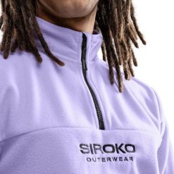 Bluza z grubego polaru do sportów zimowych męska Aurora. Niebieskie bluzy męskie SIROKO, m, bez wzorów, z elastanu, bez kaptura, narciarskie. Za 127.00 zł.