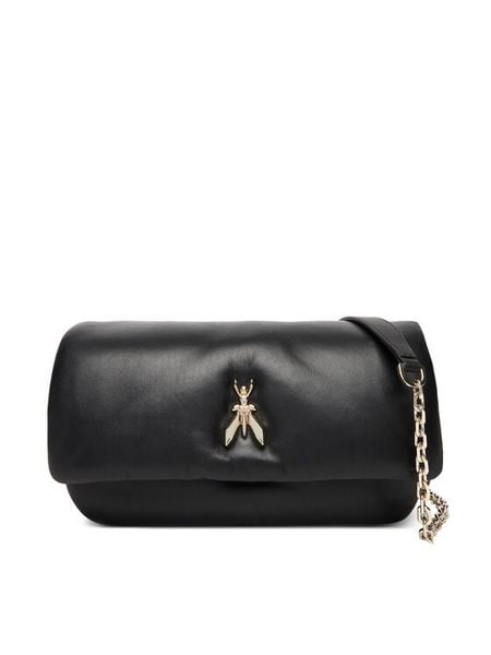 Patrizia Pepe Torebka 8B0220/ L113-K470 Czarny. Czarne listonoszki damskie Patrizia Pepe, bez wzorów, ze skóry, bez dodatków. Za 1,629.00 zł.