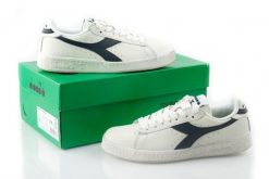Buty sportowe Diadora Game L Low Waxed białe. Czarne obuwie sportowe damskie Diadora, bez wzorów, z materiału, trekkingowe. Za 422.96 zł.