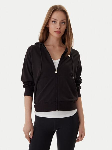 EA7 Emporio Armani Bluza 7W000458 AF13135 UC001 Czarny Regular Fit. Czarne bluzy damskie EA7 Emporio Armani, xs, bez wzorów, z bawełny, bez kaptura. Za 369.99 zł.