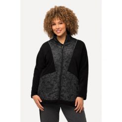 Damskie Kurtka polarowa kolorowe lamówki stójka 2-kierunkowy zamek błyskawiczny. Czarne kurtki damskie Ulla Popken, plus size, bez wzorów, z materiału, bez kaptura. W wyprzedaży za 311.99 zł.