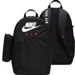 Plecak sportowy szkolny Nike FD2918-010 z piórnikiem. Czarne plecaki damskie Nike, bez wzorów, sportowe. Za 169.00 zł.