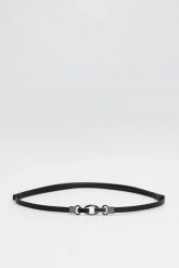 Cienki pasek czarny. Czarne paski damskie MOODO, bez wzorów. Za 34.99 zł.