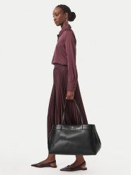 Calvin Klein Torebka Ck Croc Snap Large Tote LV04F3904G Czarny. Czarne torebki do ręki damskie Calvin Klein, bez wzorów, ze skóry, bez dodatków. Za 749.99 zł.