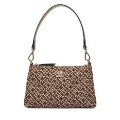 Torebka Tommy Hilfiger. Brązowe torebki do ręki damskie Tommy Hilfiger, bez wzorów, klasyczne, bez dodatków. Za 489.99 zł.