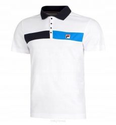 Koszulka tenisowa Fila Polo Jayden. Białe koszulki polo męskie Fila, m, bez wzorów, z materiału, bez kołnierzyka, bez ramiączek, tenisowe. Za 143.99 zł.