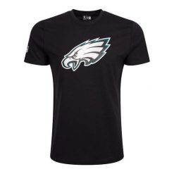 Koszulka Eagles NFL. Czarne koszulki sportowe męskie New Era, xl, bez wzorów, z bawełny, bez kołnierzyka, bez ramiączek, do piłki nożnej. Za 174.00 zł.