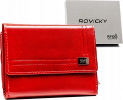 Rovicky Portfel damski ze skóry naturalnej zamykany na zatrzask - Rovicky NoSize. Portfele damskie ROVICKY, bez wzorów, ze skóry. Za 164.68 zł.