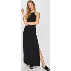 Emporio Armani - Sukienka. Sukienki damskie Emporio Armani, l, bez wzorów, z dzianiny, casualowe, bez kołnierzyka, bez ramiączek. W wyprzedaży za 299.90 zł.