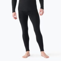 Spodnie termoaktywne męskie Smartwool Merino 250 Baselayer Bottom Boxed. Czarne legginsy sportowe męskie Smartwool, m, bez wzorów, trekkingowe. Za 436.17 zł.