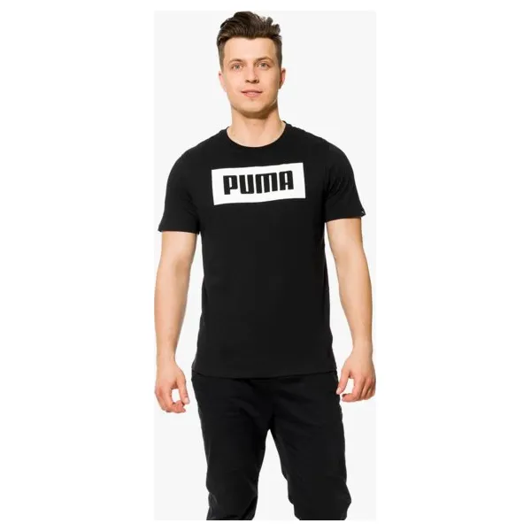 Puma Koszulka Ss Rebel Basic , czarny, rozmiar L. Czarne koszulki sportowe męskie Puma, l, bez wzorów, z bawełny, bez kołnierzyka, bez ramiączek, climacool (adidas). W wyprzedaży za 79.99 zł.