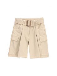 Coccodrillo Szorty materiałowe WC5119501NGJ Beżowy Regular Fit. Brązowe spodenki dla dziewczynek COCCODRILLO, bez wzorów, z bawełny. Za 49.90 zł.