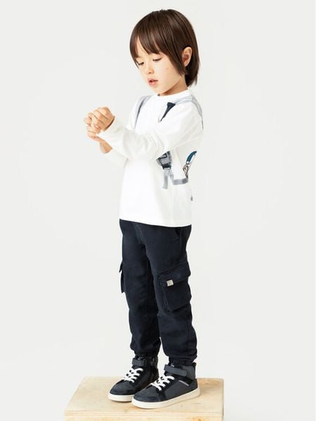 Mayoral Bluzka 4049 Écru Regular Fit. T-shirty dla chłopców Mayoral, bez wzorów, z bawełny, bez ramiączek. Za 79.99 zł.