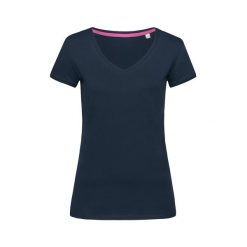 Koszulka Damska Megan Z Dekoltem V. Niebieskie koszulki sportowe damskie Stedman, l, bez wzorów, sportowe, bez kołnierzyka. Za 53.99 zł.