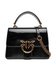PINKO Torebka Love One Top Handle Mini Light PE 25 PLTT 100071 A1UV Czarny. Czarne torebki do ręki damskie Pinko, bez wzorów, ze skóry, bez dodatków. Za 879.99 zł.