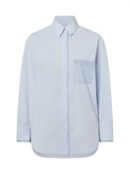 BOSS Orange bluzka koszulowa - Bonsta Kobiety Bawełna niebieski, 38. Niebieskie bluzki damskie Boss Orange, bez wzorów, z bawełny, bez kołnierzyka, bez ramiączek. Za 549.95 zł.
