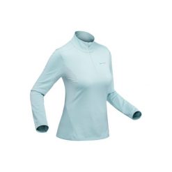Koszulka turystyczna długi rękaw SH500 warm damska. T-shirty damskie marki QUECHUA. W wyprzedaży za 29.99 zł.
