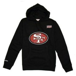 Hoodie San Francisco 49ers superbowl 80s Jerry Rice. Czarne bluzy męskie Mitchell & Ness, m, bez wzorów, bez kaptura. Za 486.50 zł.