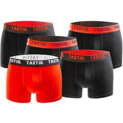 Tastiq bokserki męskie 5-pack Black/Red Mix, roz. S. Brązowe bokserki męskie Attiq, m, bez wzorów. Za 162.99 zł.