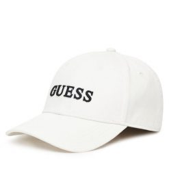 Czapka z daszkiem Guess. Białe czapki i kapelusze damskie Guess, z aplikacjami. Za 129.99 zł.
