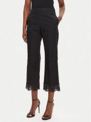 TWINSET Spodnie materiałowe 251TT2094 Czarny Straight Fit. Czarne spodnie materiałowe damskie Twinset, bez wzorów, z bawełny. Za 709.99 zł.
