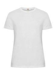 Clique Basic-T Women Dopasowana koszulka damska z bawełny biała – white. Białe t-shirty damskie CLIQUE, xl, bez wzorów, z bawełny, bez kołnierzyka. Za 96.54 zł.