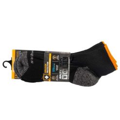 Skarpetki sportowe męskie 3pk Mens Work Qtr Socks. Czarne skarpety męskie Skechers, bez wzorów, z lycry. Za 69.99 zł.